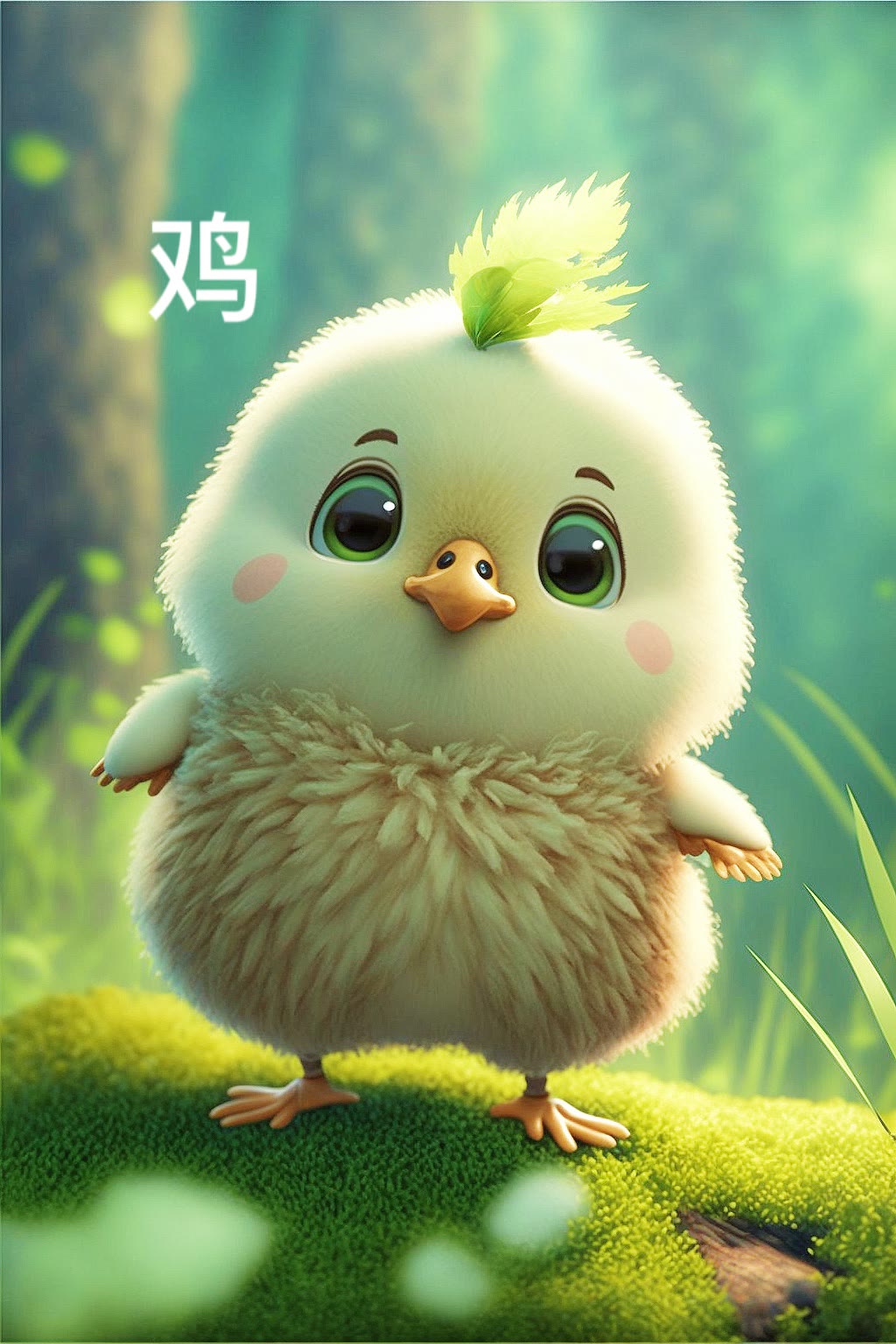 卡通十二生肖鸡